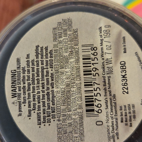 Nwt White Barn Twas the Night Before Christmas Blue Candle - Picture 3 of 3